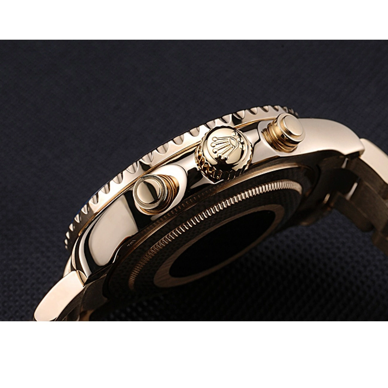 Aaa replica watch Rolex Yachtmaster Bracelet White Bezel II 622271 Blue Gold Dial 0825